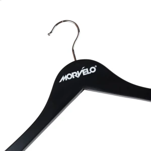 Branded, Printed Black Wooden Coat Hangers - Morvelo