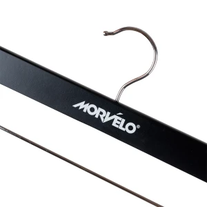 Branded Black Wooden Trouser/Skirt Hanger - Morvelo