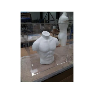 Male Polystyrene Mannequin Display In Clear Heavy Duty Lockable Acrylic Cases
