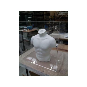Male Polystyrene Mannequin Display In Clear Heavy Duty Lockable Acrylic Cases