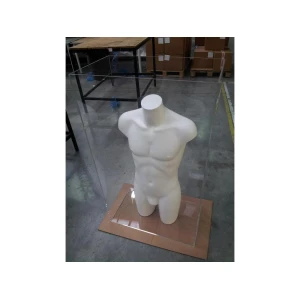 Male Polystyrene Mannequin Display In Clear Heavy Duty Lockable Acrylic Cases