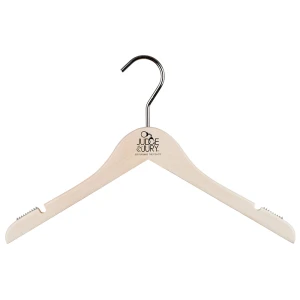 Printed White Wash Wooden Top Coat Hangers - Judge and Jury Clothing