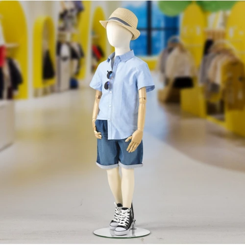 Cream Articulated Childrens Mannequin - 72318