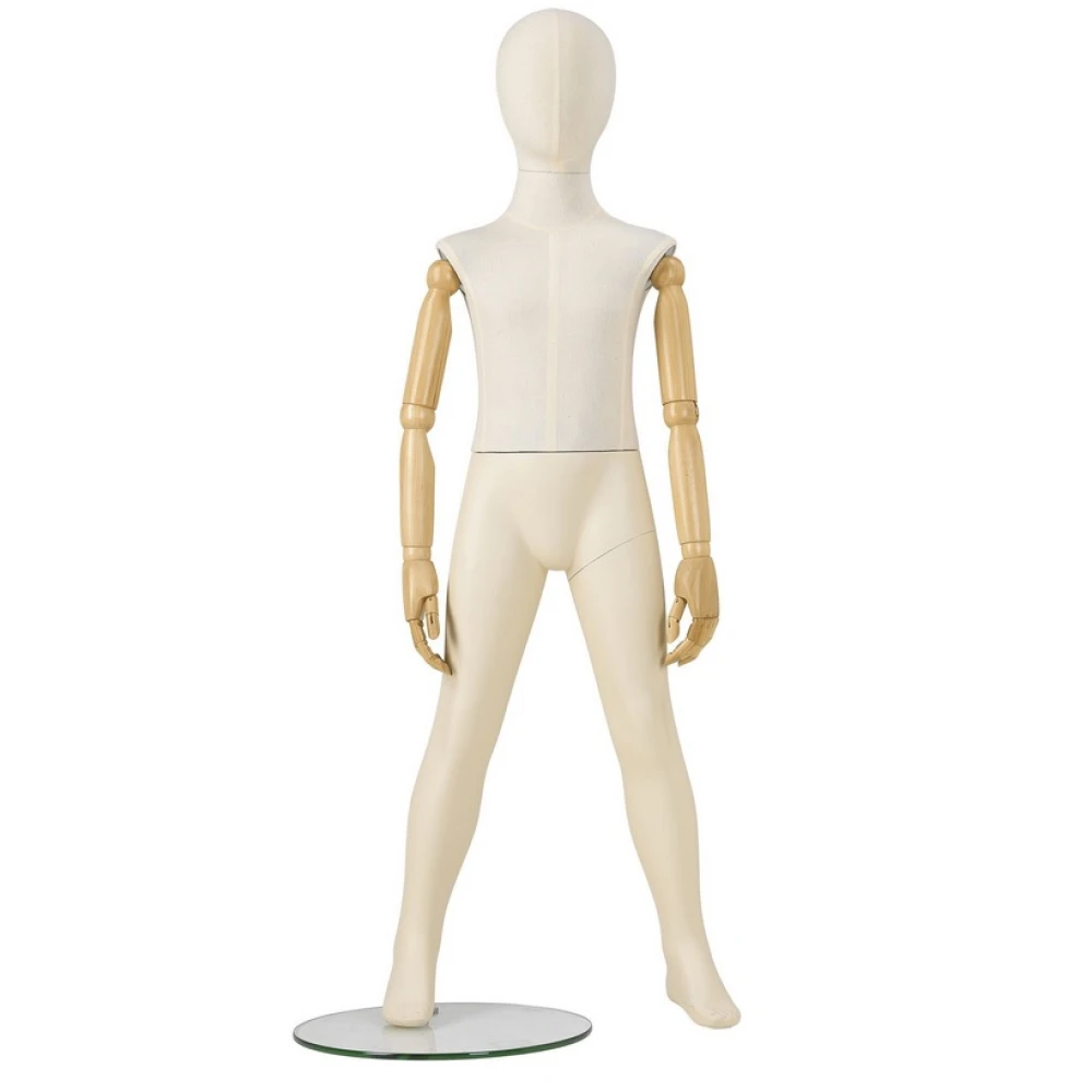 Cream Articulated Childrens Mannequin - Age 6-7