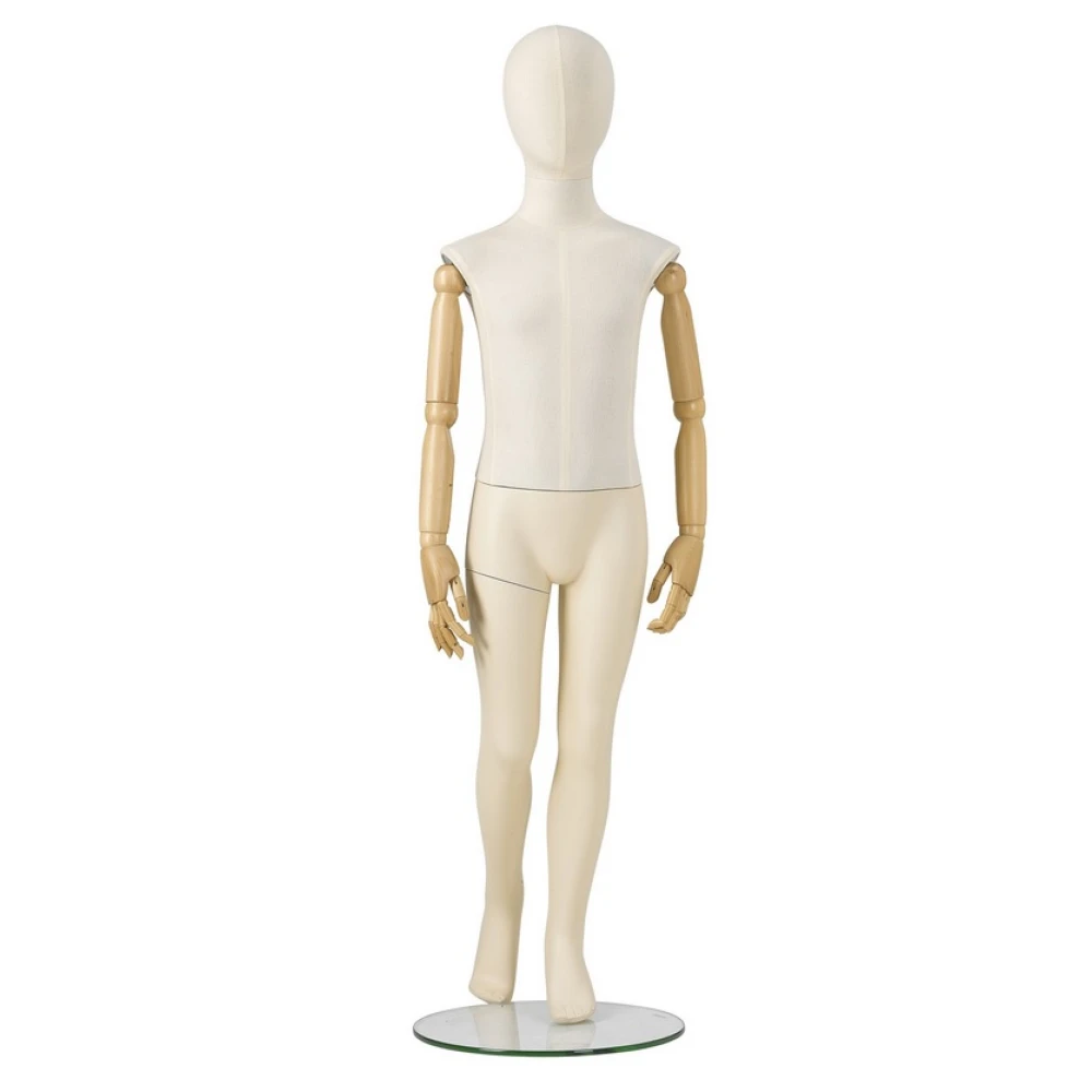 Cream Articulated Childrens Mannequin - Age 8-9