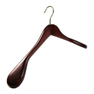 Dark Broad Wooden Hangers