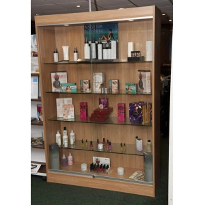 Light Oak Floor Standing Showcase - Marriott Hotel