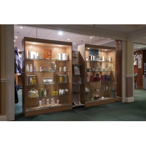 Light Oak Floor Standing Showcases - Marriott Hotel