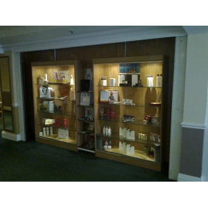 Light Oak Floor Standing Showcases With Partioning - Marriott Hotel