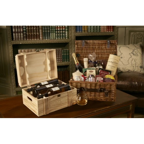 Double Steamed 16 Inch Willow Hand Crafted Storage Hamper
