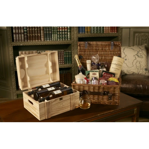 Double Steamed 16 Inch Willow Hand Crafted Storage Hamper