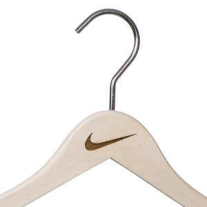 Laser Engraved Wooden Hangers Branded With Logo and Resprayed - Nike