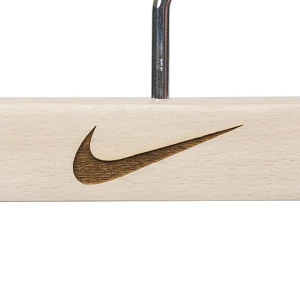 Laser Engraved Wooden Hangers Branded With Logo and Resprayed - Nike