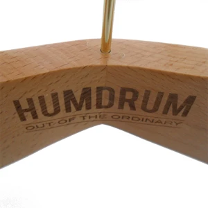 Laser Engraved Natural FSC Wooden Hangers - Humdrum Apparel