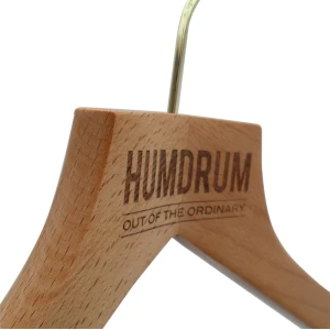Laser Engraved Natural FSC Wooden Hangers - Humdrum Apparel