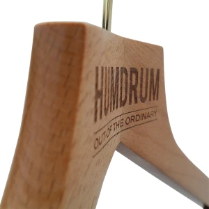 Laser Engraved Natural FSC Wooden Hangers - Humdrum Apparel