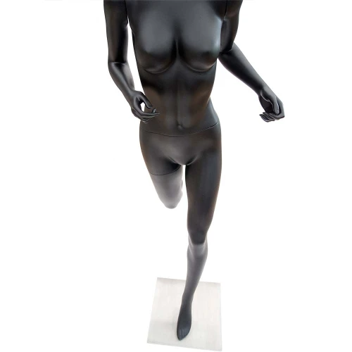 Female Black Matt Running Mannequin 74213