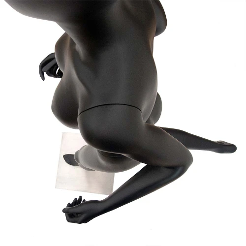 Female Black Matt Running Mannequin 74213