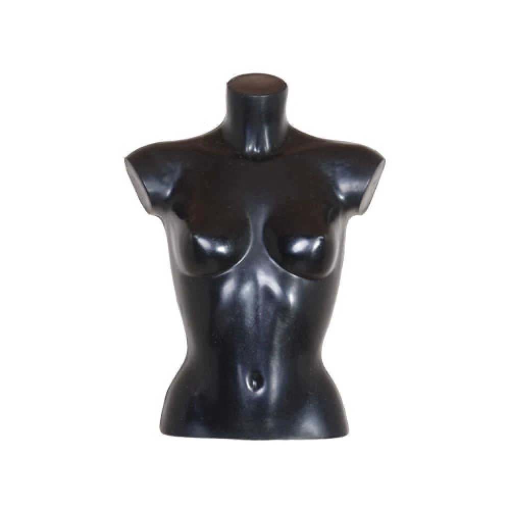 Female Black Plastic Half Bust Torso 77006