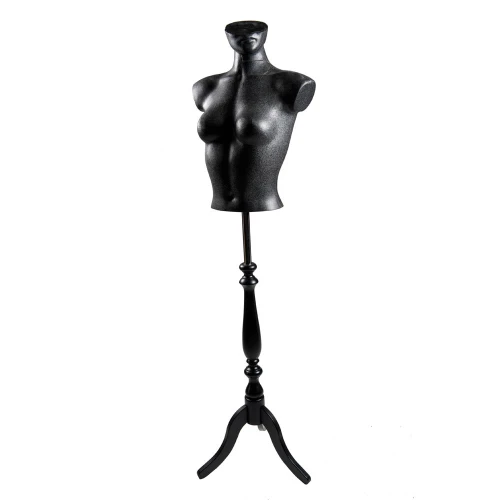 Female Body Form - Black Granite Finish - Stand Included 77108