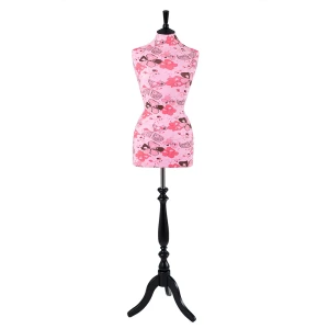 Female Dressmakers Mannequin Pink Flower Jersey 36 Inch Bust 75402