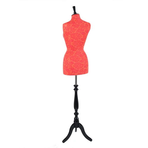 Female Dressmakers Mannequin Red/Orange Flower Jersey 36 Inch Bust 75401