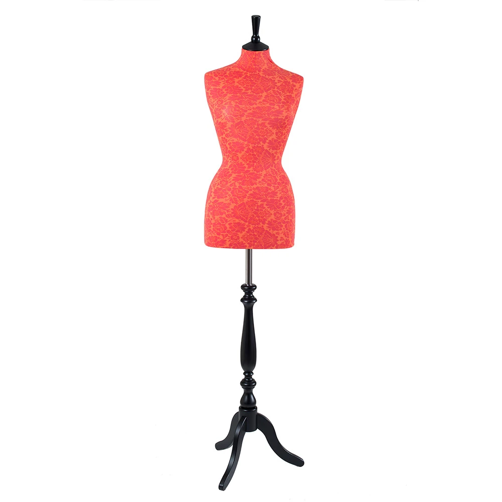 Female Dressmakers Mannequin Red/Orange Flower Jersey 36 Inch Bust 75401