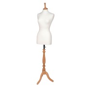 Female Dressmakers Mannequins With Wooden Stands