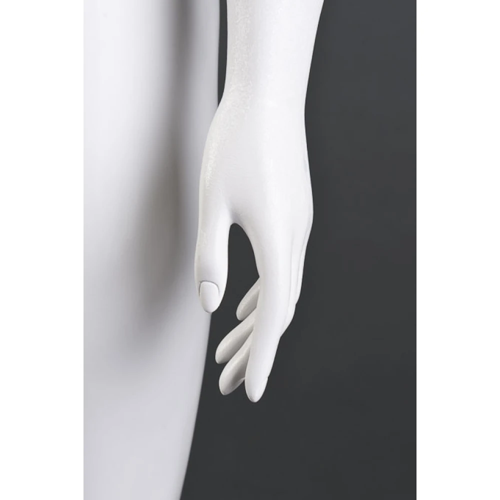 Female Headless White Gloss / White Matt Mannequin - Hands by Side 71301