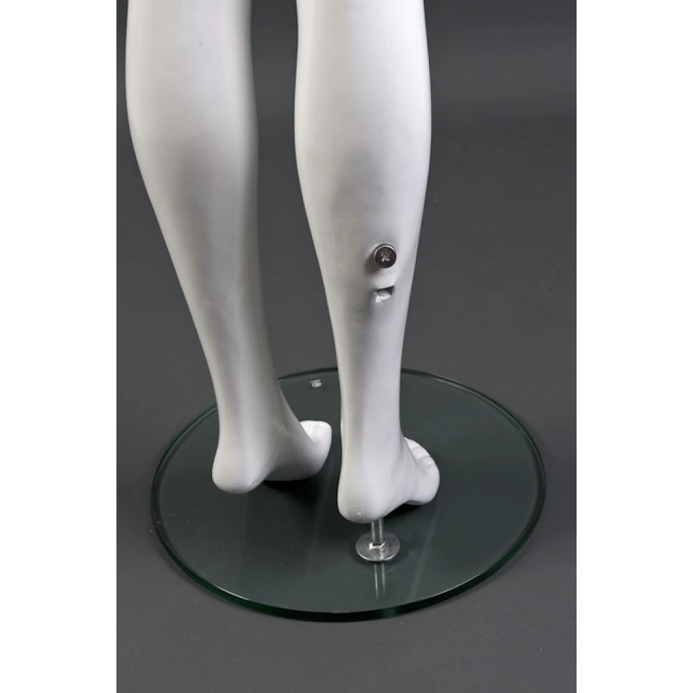 Female Headless White Gloss / White Matt Mannequin - Hands by Side 71301