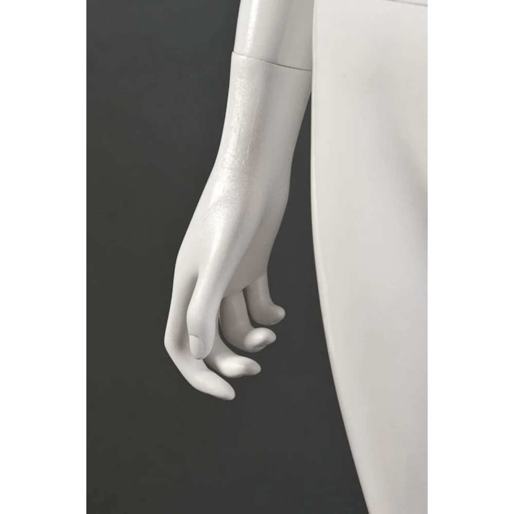 Female Headless White Gloss / White Matt Mannequin - Hands by Side 71301