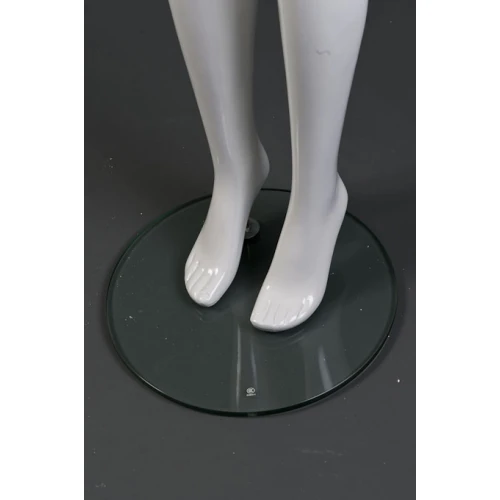 Female Headless White Gloss / White Matt Mannequin - Hands by Side 71301