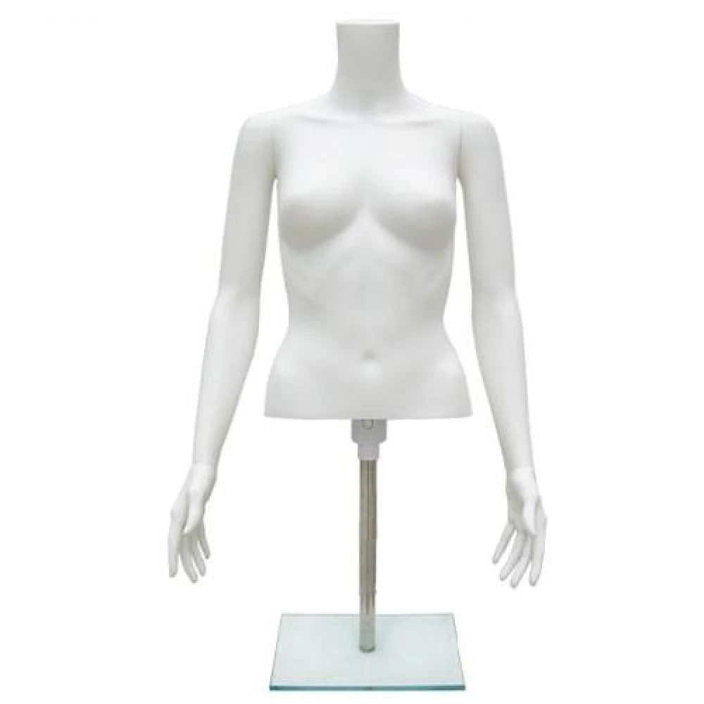 Female Plastic Half Bust With Glass Stand 77002