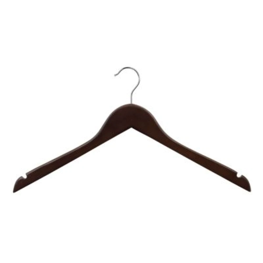 Flat Dark Wooden Hangers 43cm (Box of 50) 52000