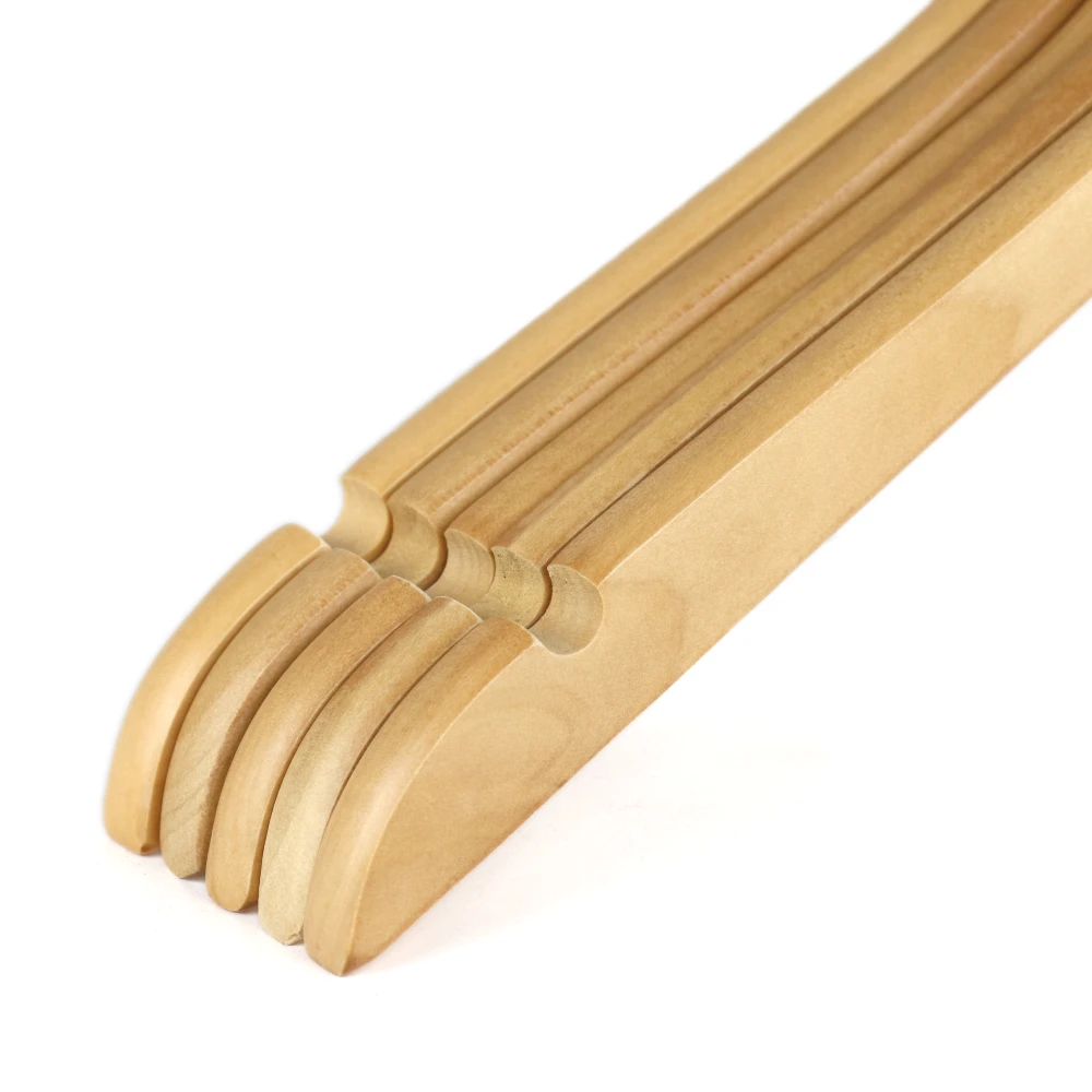 Flat Wooden Blouse Hanger With Notches 44cm (Box of 100) - 51054