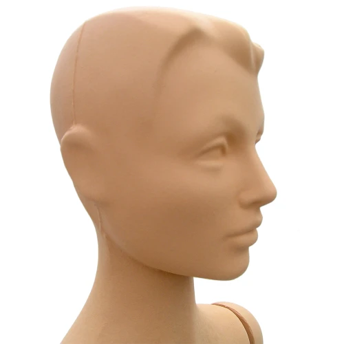 Flocked Flexible Female Mannequin With Sculptured Hair - 73202