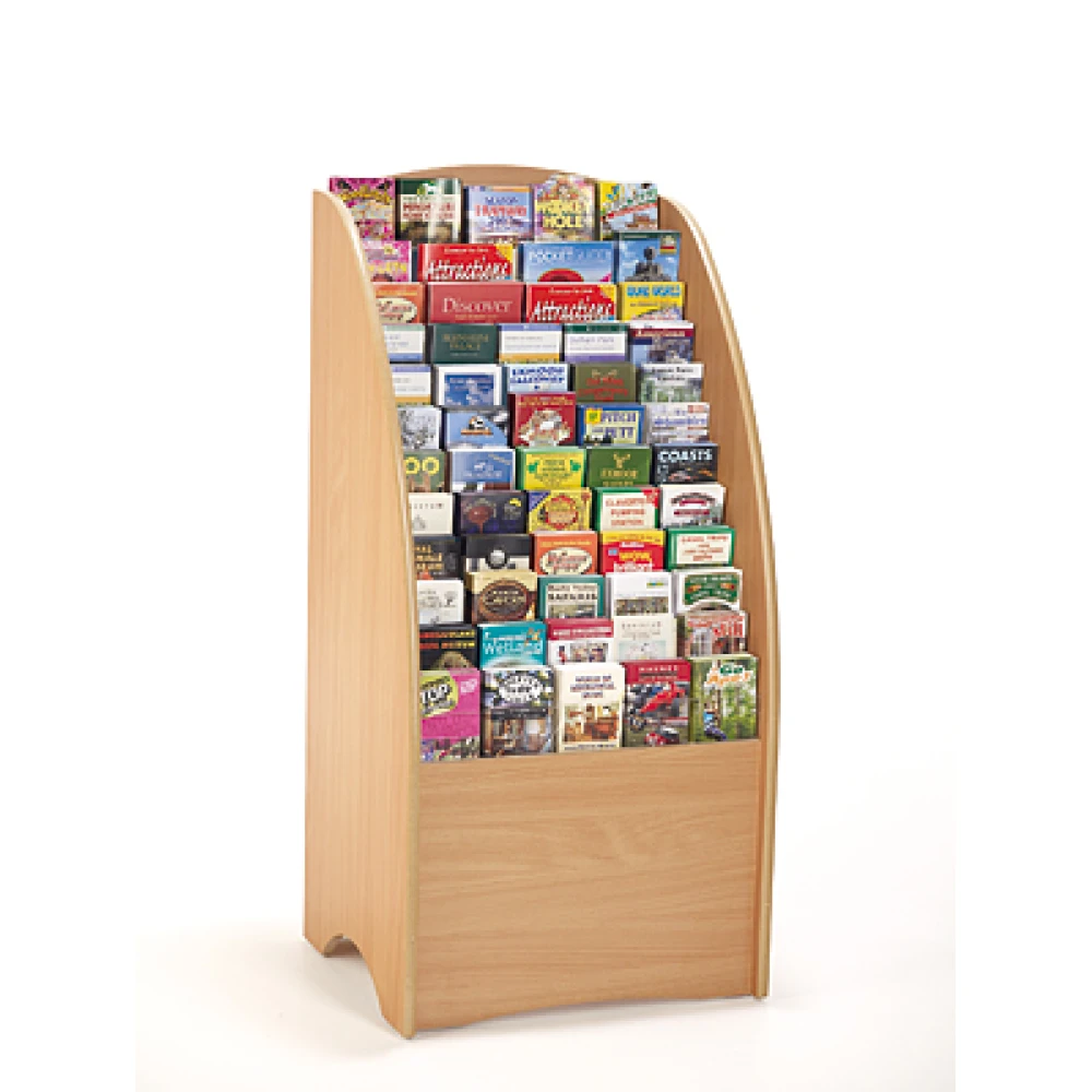 Floor Standing Wooden Brochure Display 60 Slot 15025