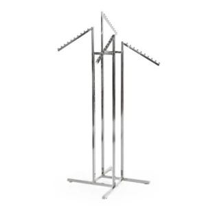 Four Sloping Ball Arms Merchandising Clothing Rail 24002