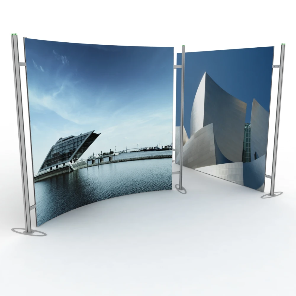 Free Standing Curved Modular Display Stand - 2000mm (H) x 2050mm (W) 84211