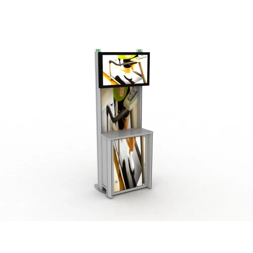 Free Standing Modular Linear AV Display Stand  - 2050mm (H) x 790mm (W) 84226