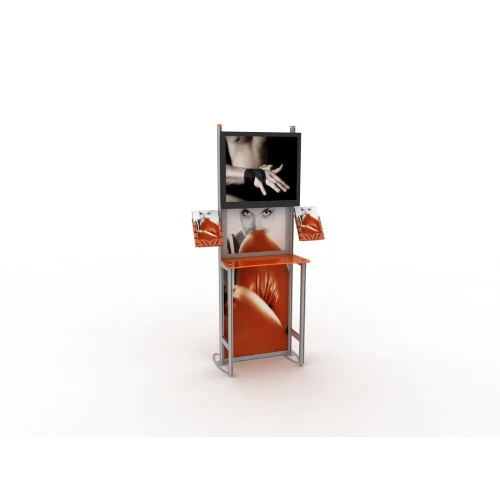 Free Standing Modular Linear AV Display Stand  - 2500mm (H) x 790mm (W) 84225