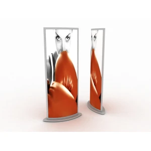 Free Standing Modular Linear Display Stand Curved Totem - 2000mm (H) x 700mm (W) 84230