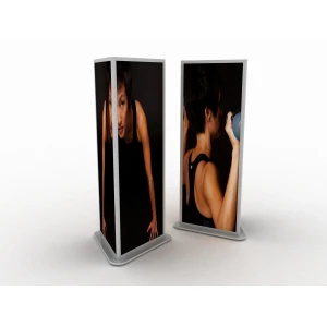 Free Standing Triangular Totem With Lightbox - 2000mm (H) x 700mm (W) 84233