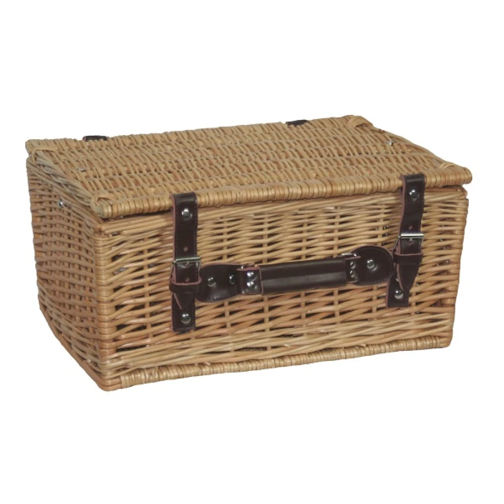 Full Buff 16 Inch Willow Hand Crafted Storage Hamper 95208