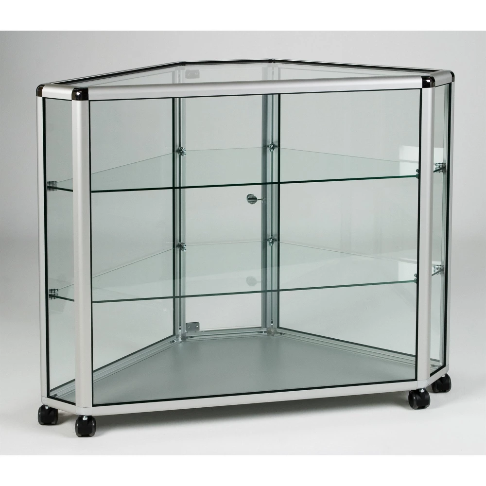 Full Glass Display Corner Counter 810mm 26011