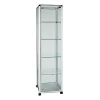 Full Glass Narrow Display Showcase With Spotlights 27005