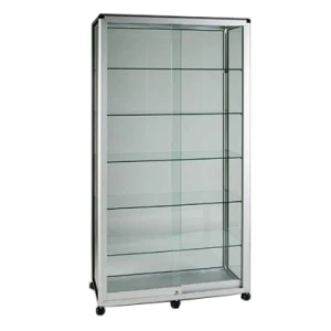 Full Glass Wide Display Showcase With Spotlights 27002