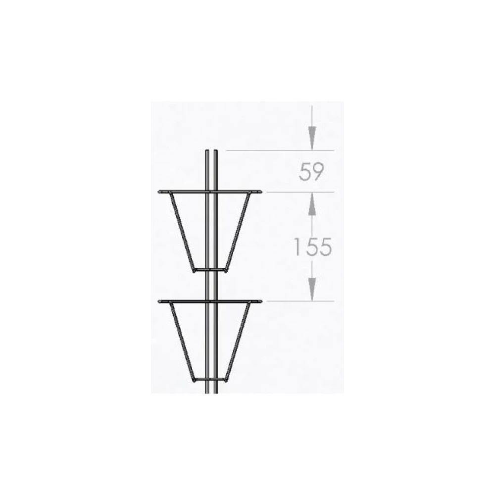 Greeting Card 7x5 Spinner - 48PO Pockets Display Stand 15017