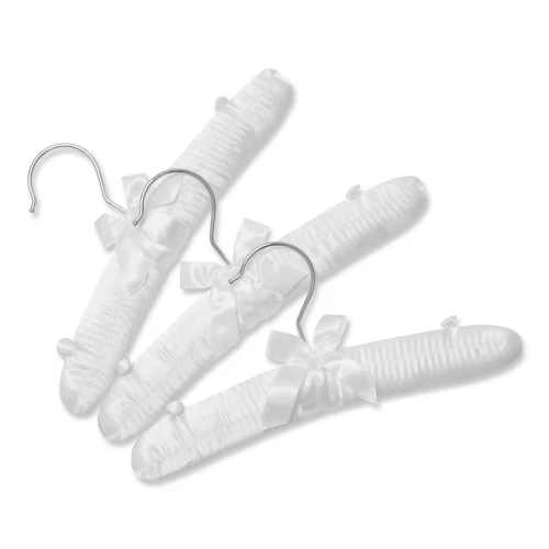 Ivory Satin Padded Lingerie Hangers 26cm (Box of 100) - 56025