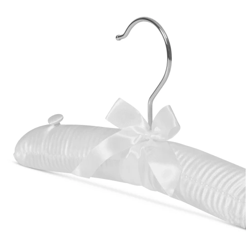 Ivory Satin Padded Lingerie Hangers 26cm (Box of 100) - 56025